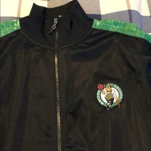 Black Boston Celtics Zip Jacket